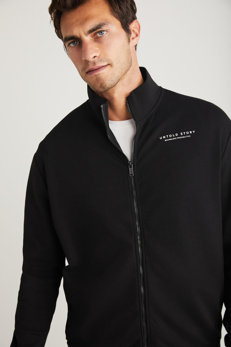 HERBERT Basic Relaxed Siyah Tekli Ceket