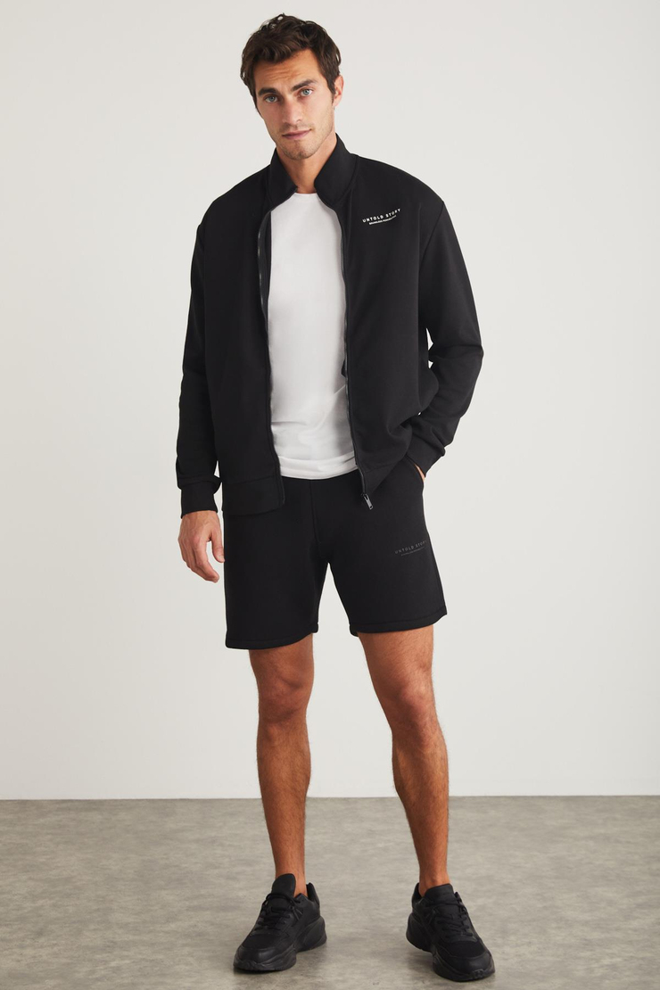 HERBERT Basic Relaxed Siyah Tekli Ceket