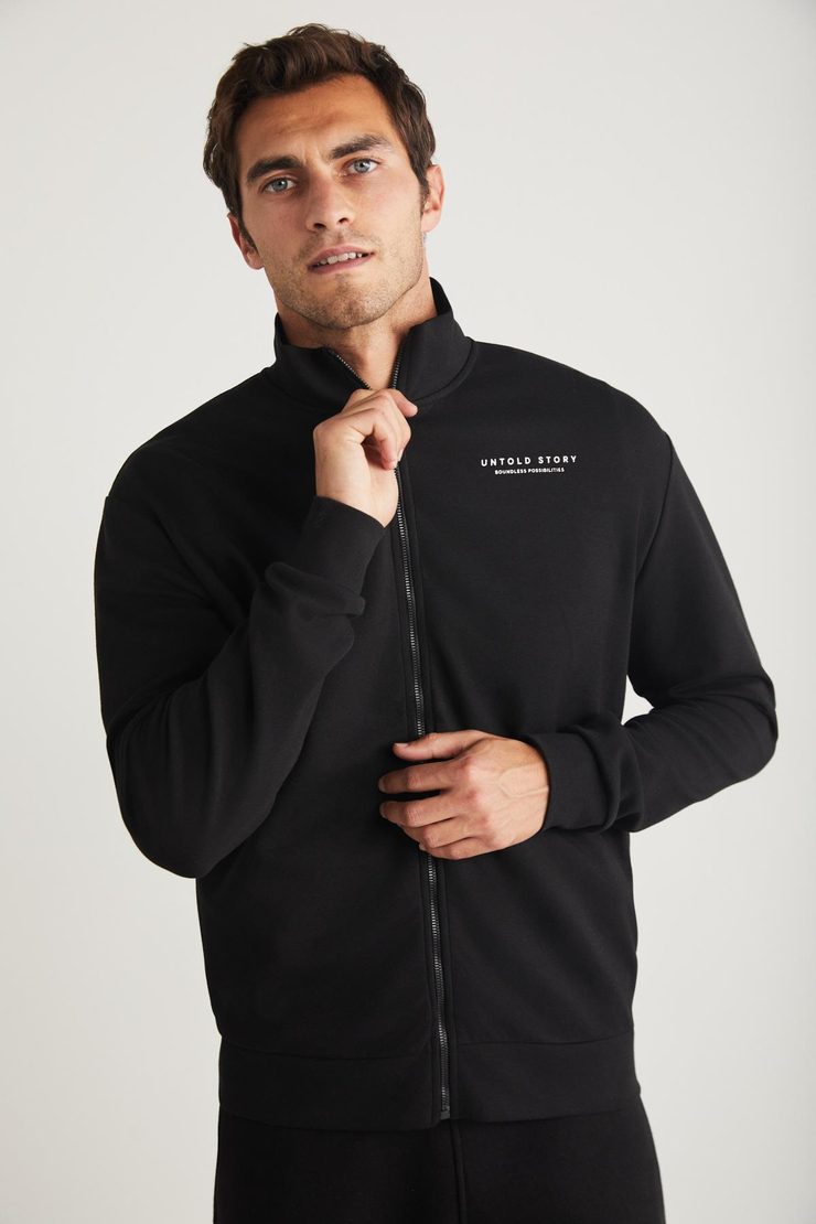 HERBERT Basic Relaxed Siyah Tekli Ceket