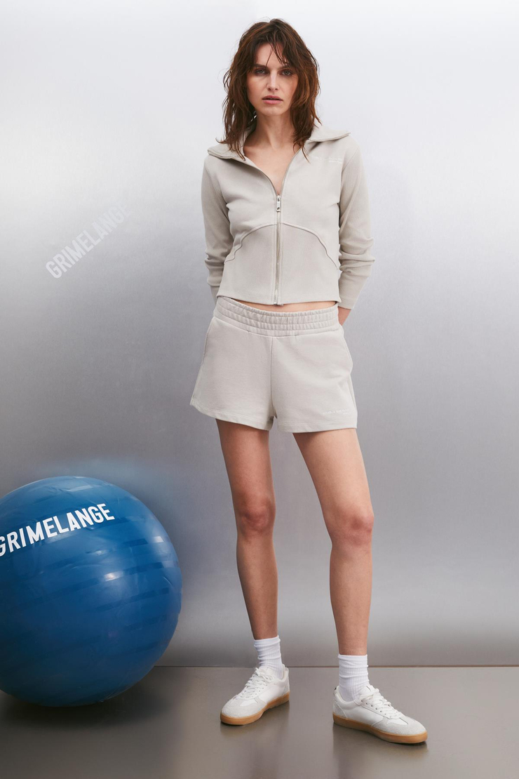 HERMION  Relaxed Bej Tekli Şort