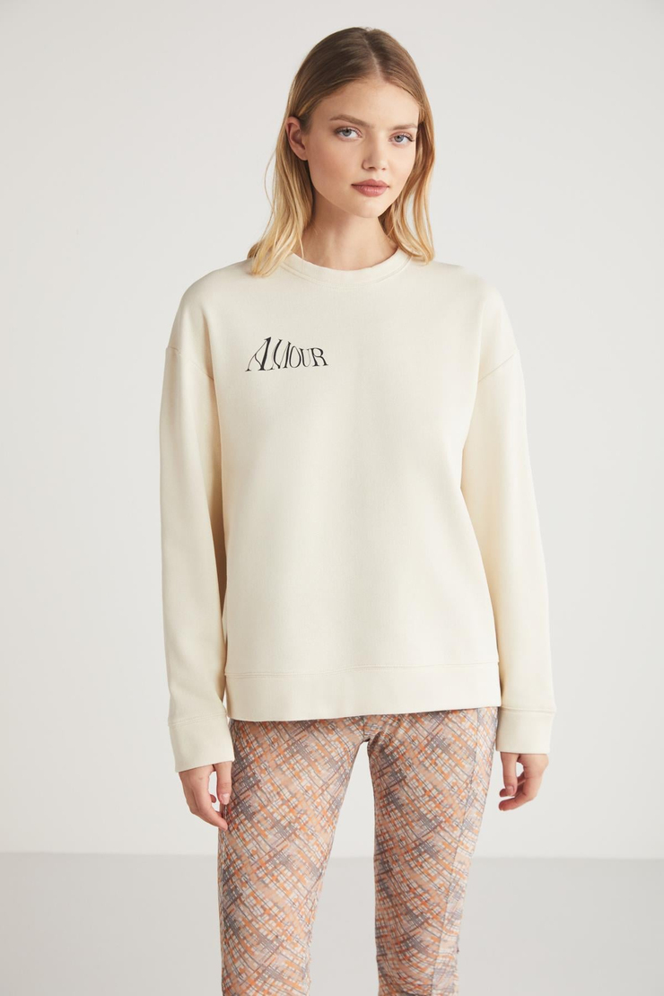 HETTY  Relaxed Vanilya Tekli Sweatshirt