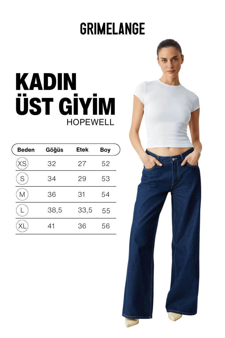HOPEWELL Kadın Yuvarlak Yaka Örme Slim Fit Beyaz T-Shirt