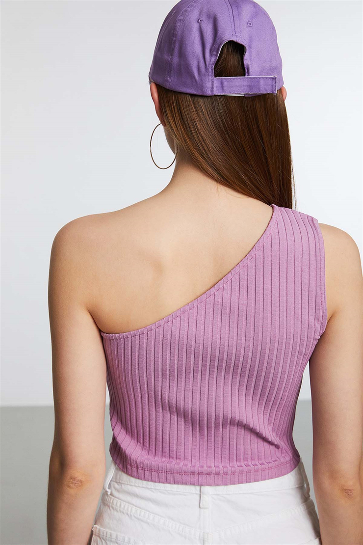 IBIZA Örme Crop Fit Mor  Büstiyer