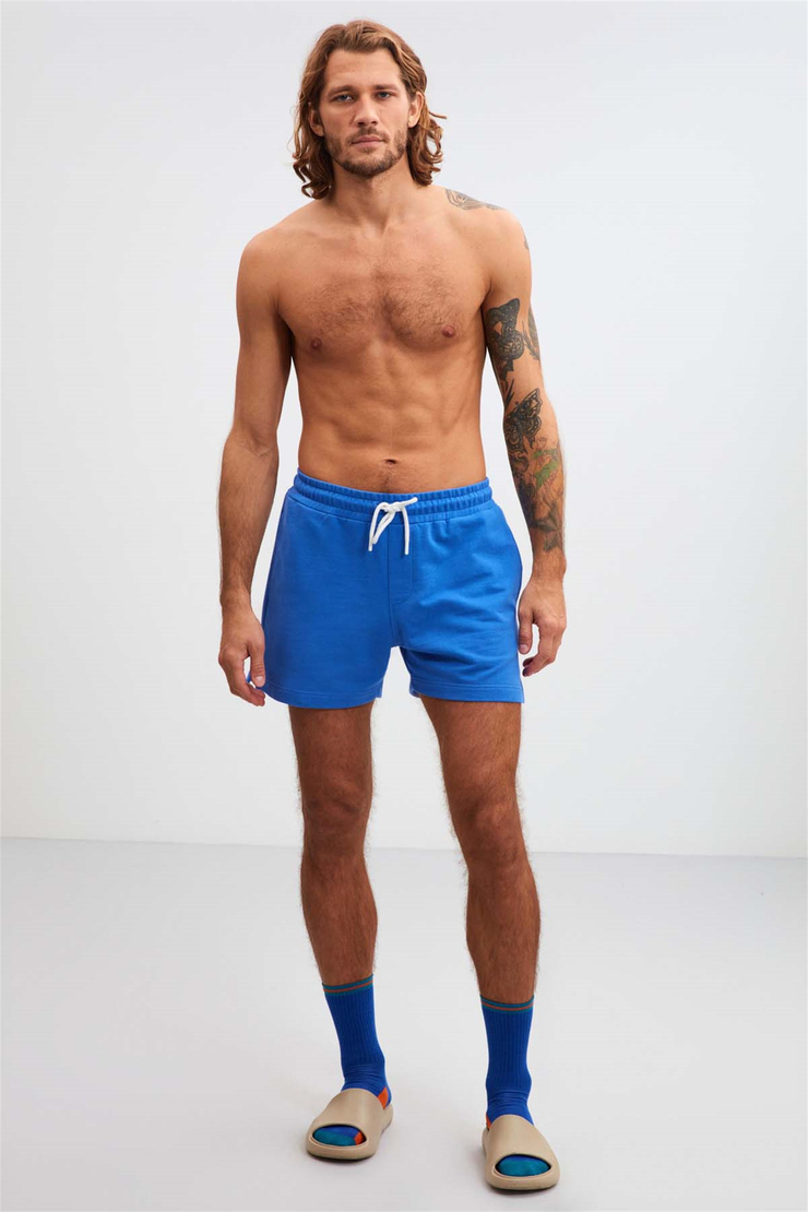 İDAHO Örme Relaxed Mavi  Şort