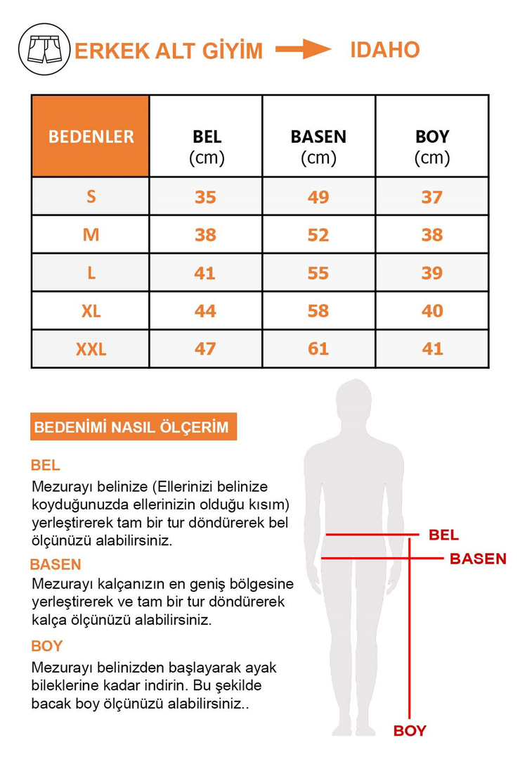 İDAHO Örme Relaxed Mavi  Şort