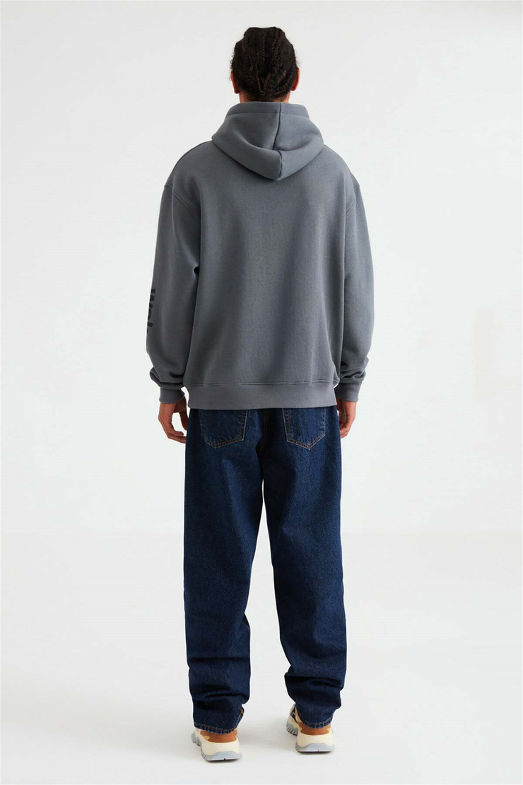 IMAGINATION Örme Oversize Açık Gri  Sweatshirt