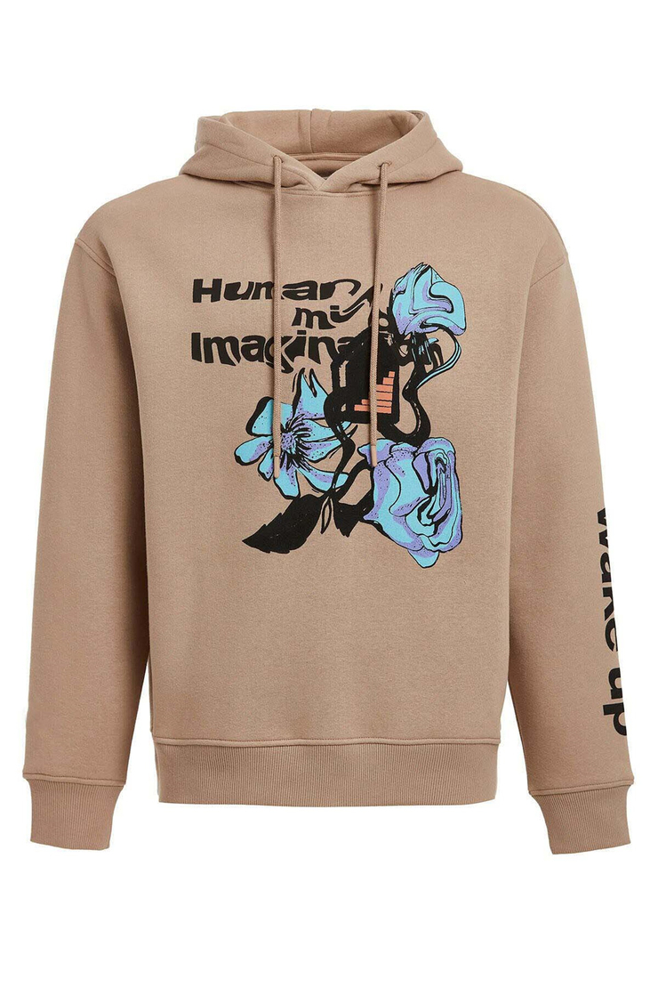 IMAGINATION Örme Oversize Bej  Sweatshirt