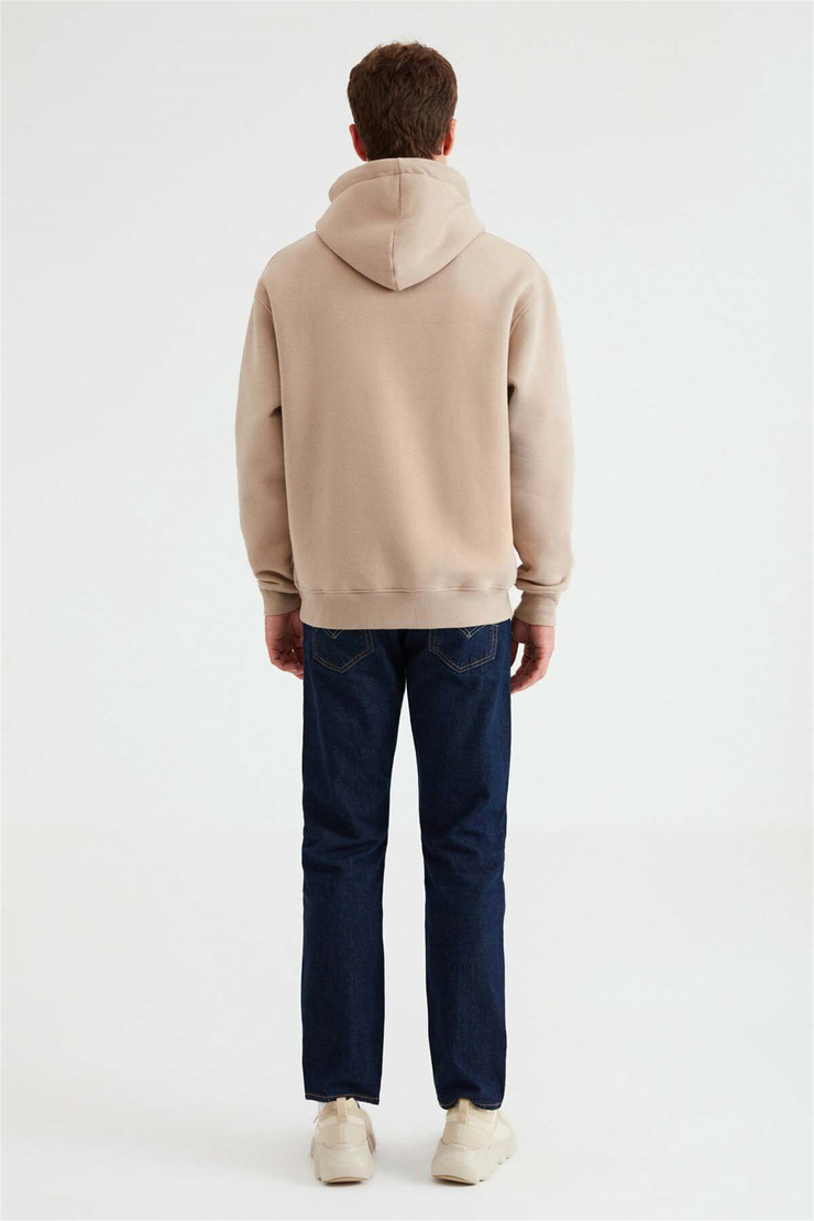 IMAGINATION Örme Oversize Bej  Sweatshirt