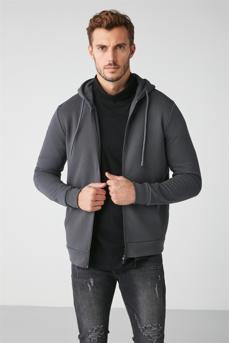 INSIDER Örme Comfort Koyu Gri  Sweatshirt