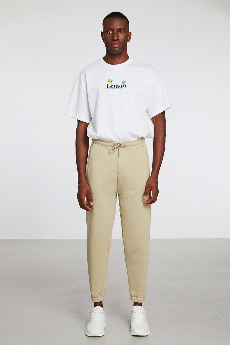 IRREGULAR Örme Comfort Fit Bej  Eşofman Altı