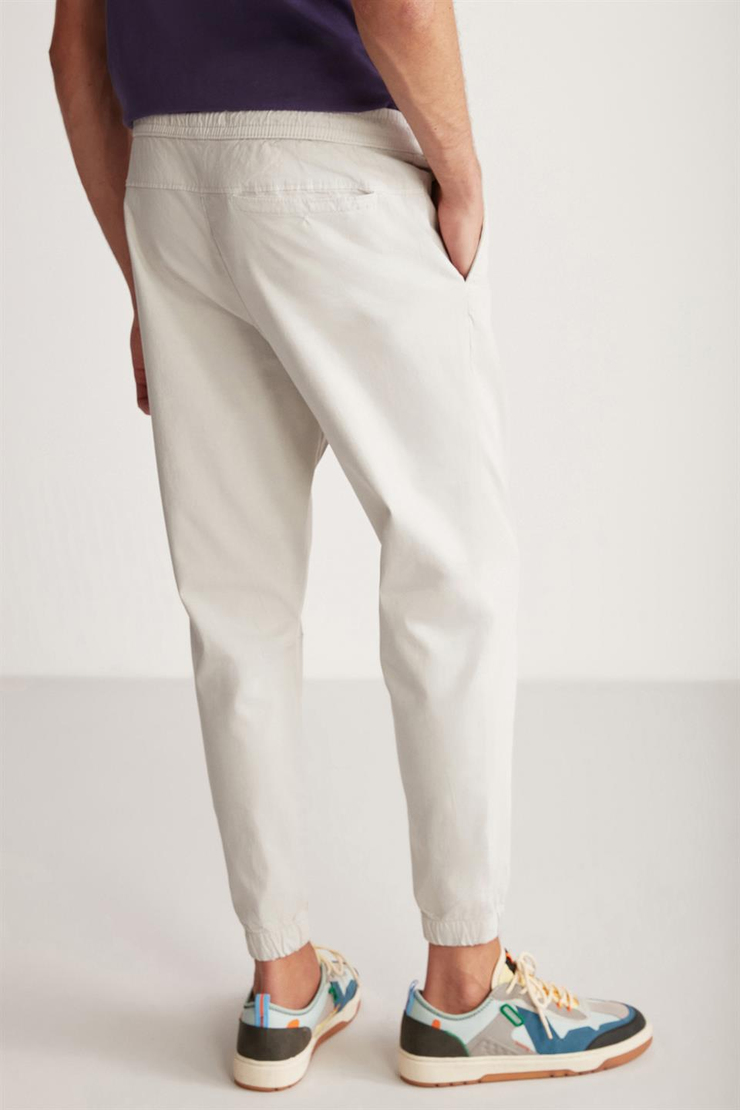 JAKOB  Comfort Gri Tekli Pantolon