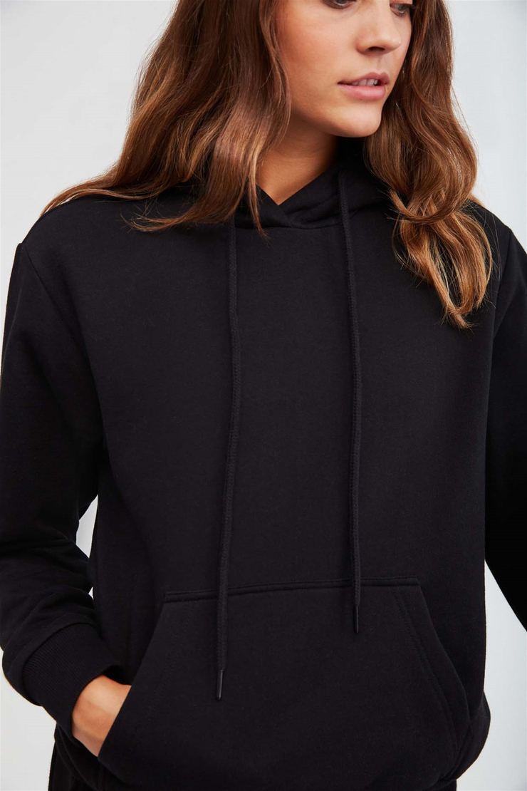 JANE Örme Comfort Fit Siyah  Sweatshirt