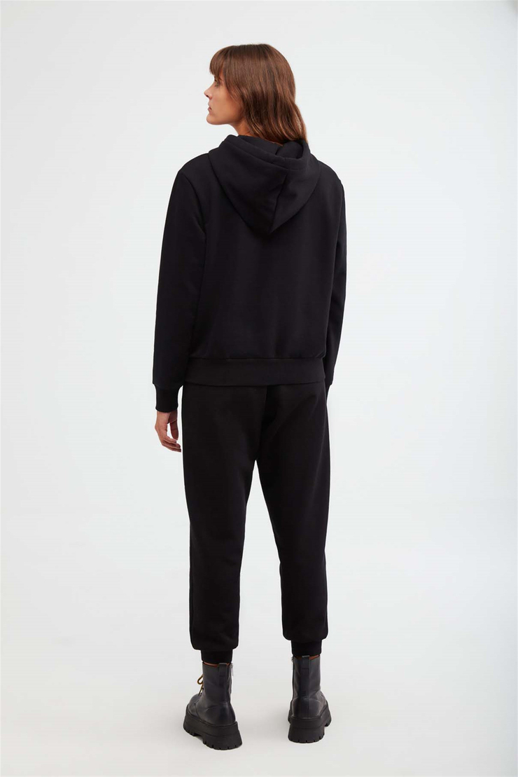 JANE Örme Comfort Fit Siyah  Sweatshirt