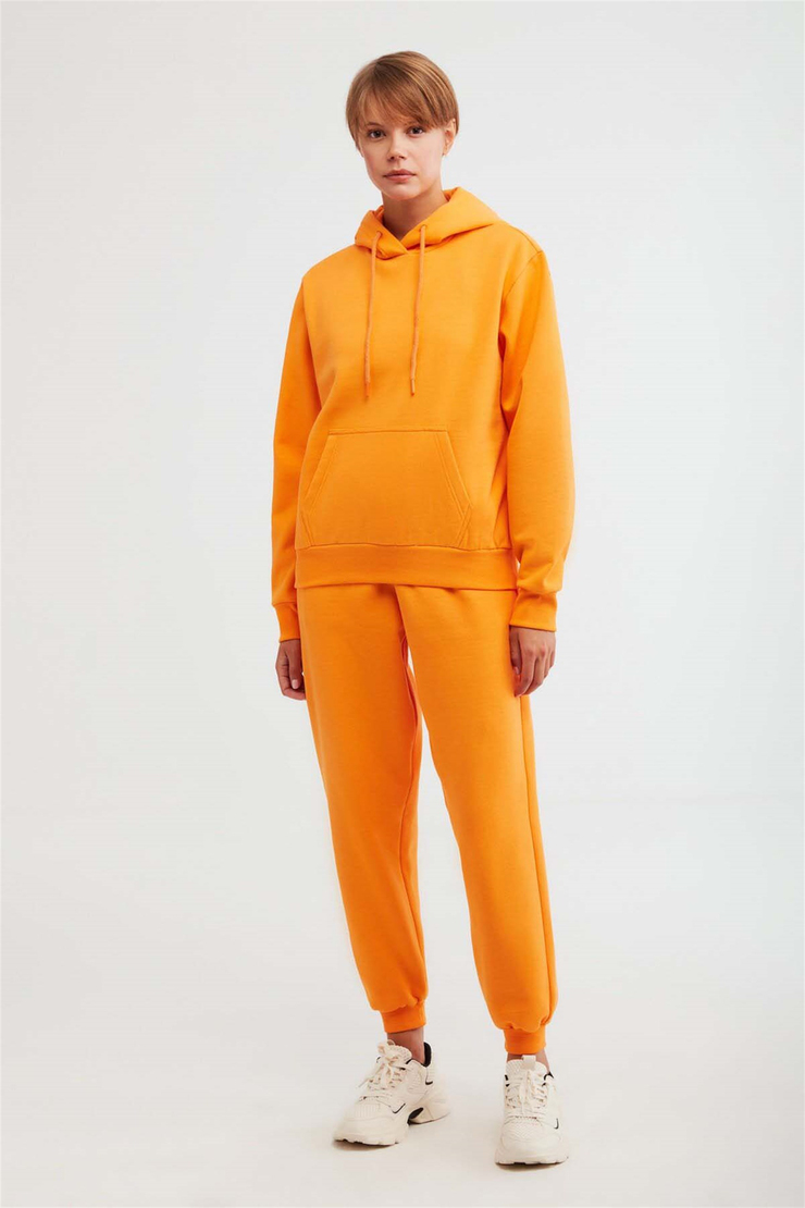 JANE Örme Comfort Fit Turuncu  Sweatshirt