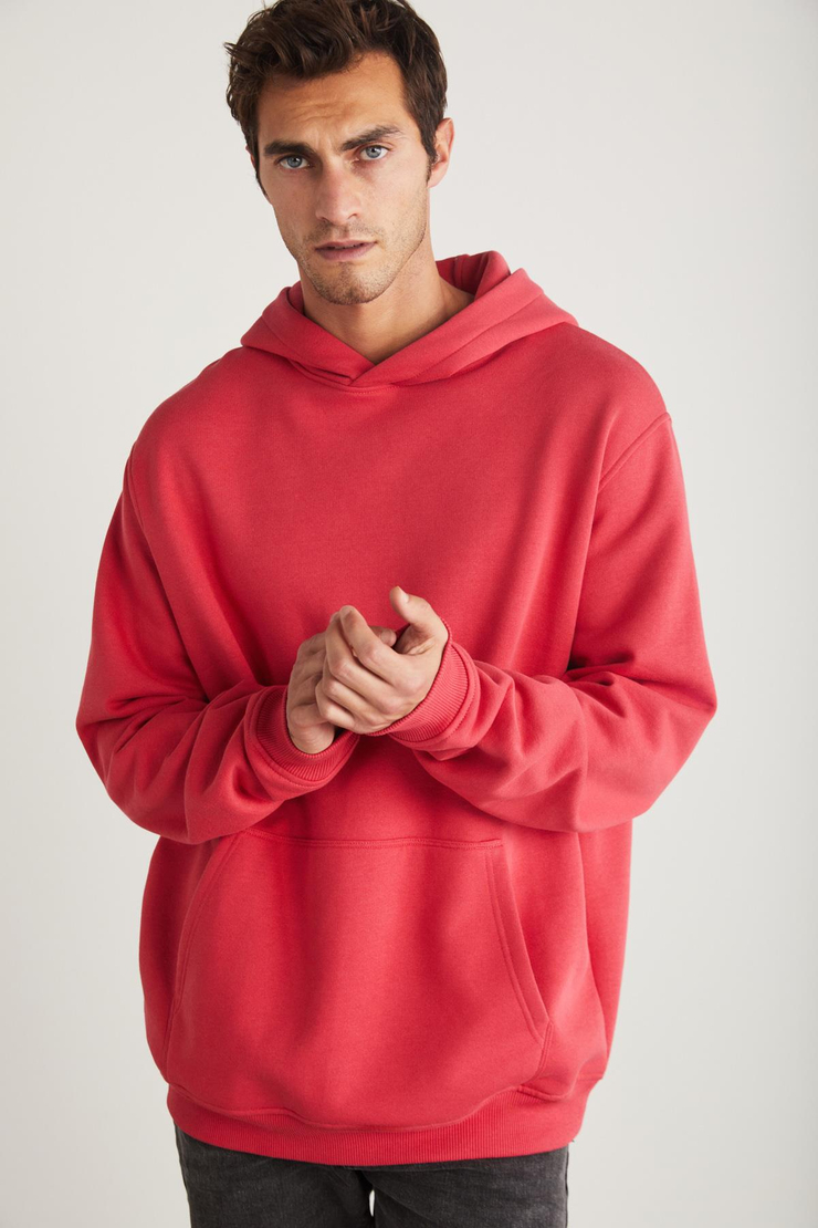 JARDEL  Oversize Pembe Tekli Sweatshirt