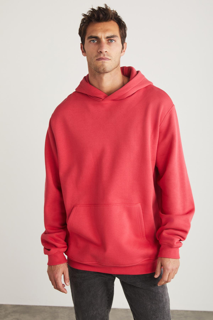 JARDEL  Oversize Pembe Tekli Sweatshirt