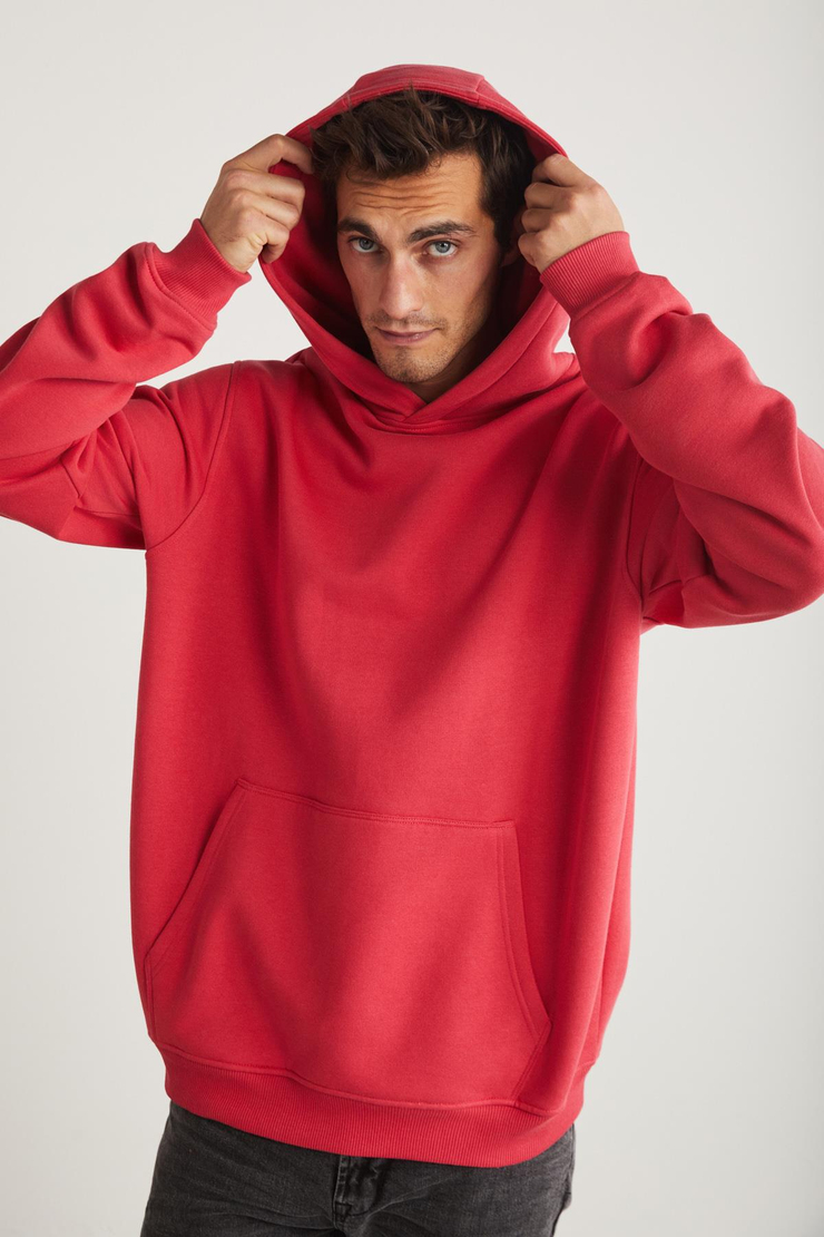 JARDEL  Oversize Pembe Tekli Sweatshirt