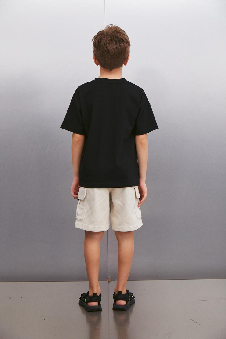 JARETH  Oversize Siyah Tekli T-Shirt