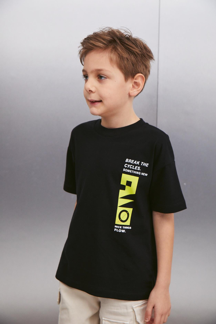 JARETH  Oversize Siyah Tekli T-Shirt
