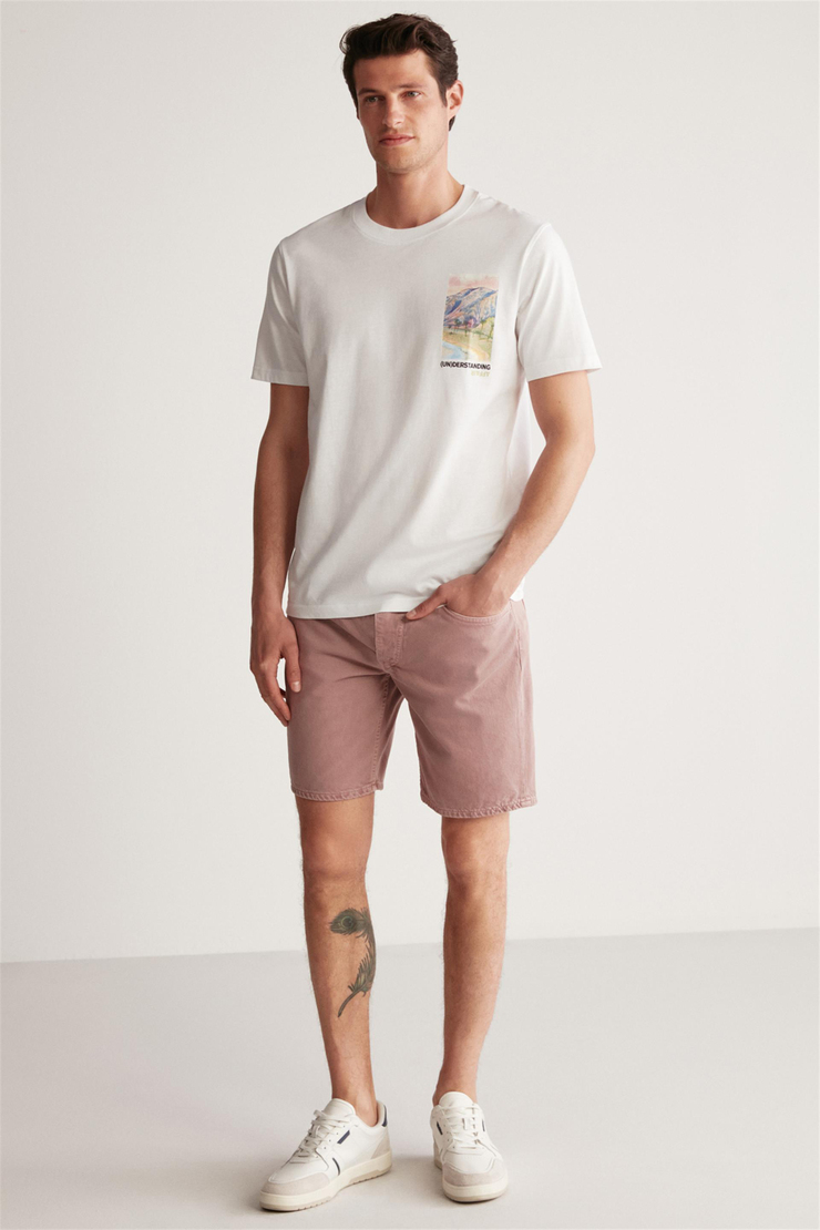 JAYDON Örme Regular Beyaz Tekli T-Shirt