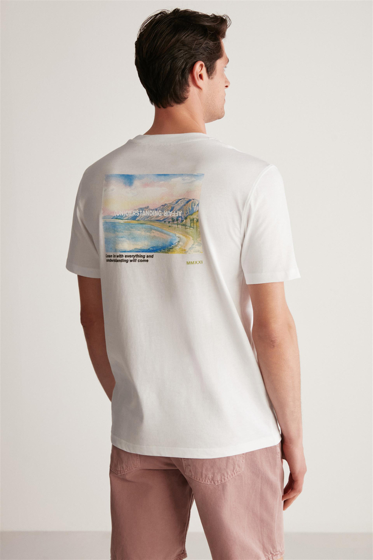 JAYDON Örme Regular Beyaz Tekli T-Shirt