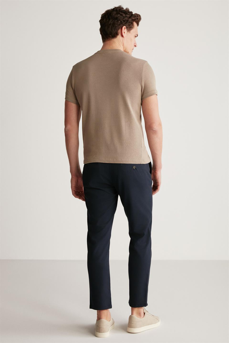 JEREMY Örme Regular Vizon  T-Shirt