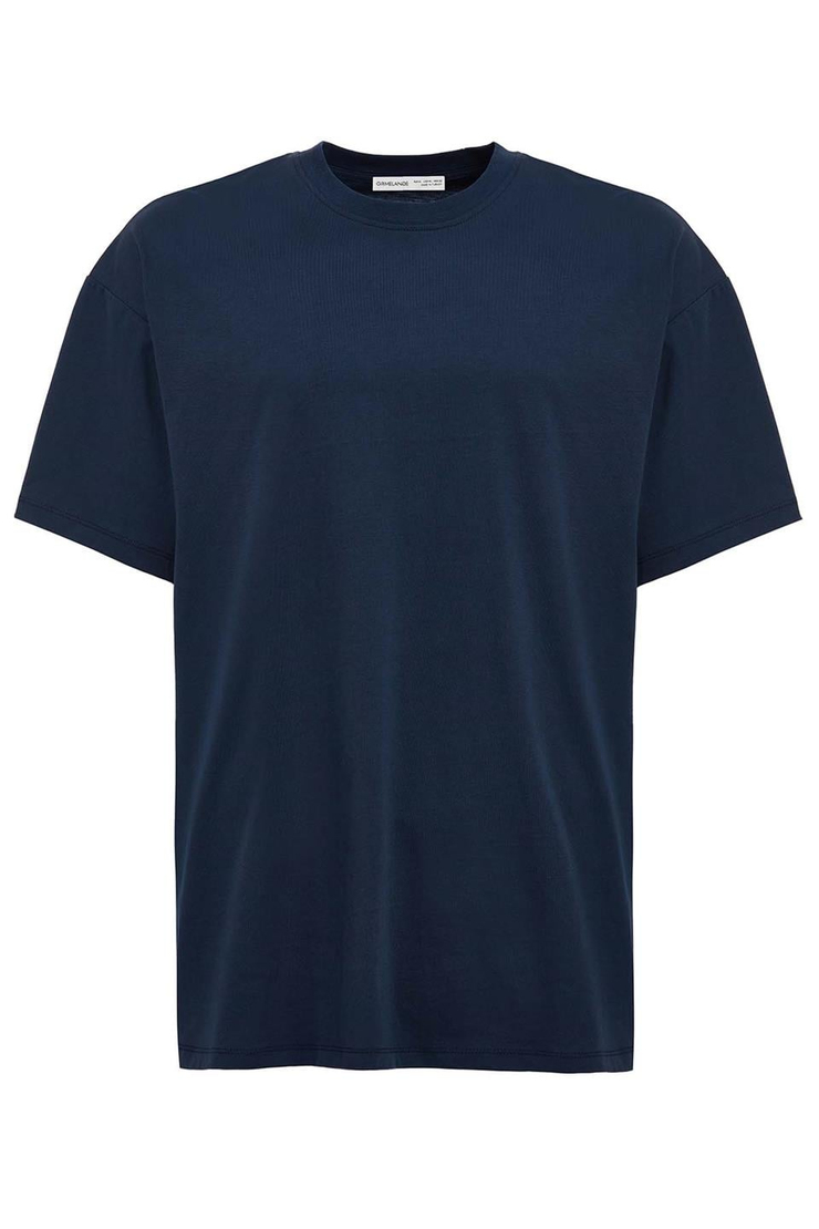 JETT Örme Oversize Lacivert  T-Shirt