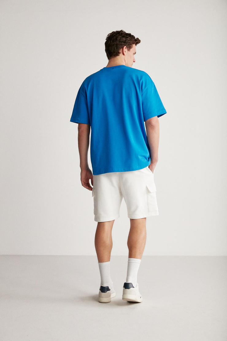 JETT  Oversize Saks Mavi  T-Shirt
