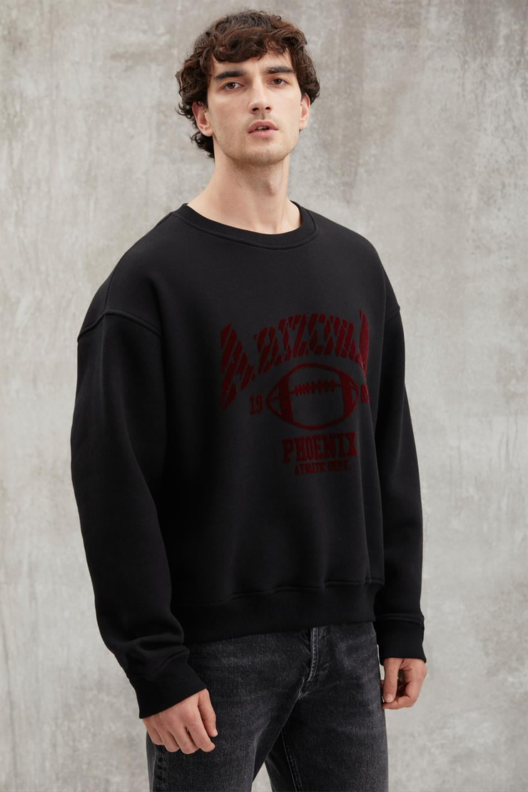 JOCHEN  Oversize Siyah  Sweatshirt