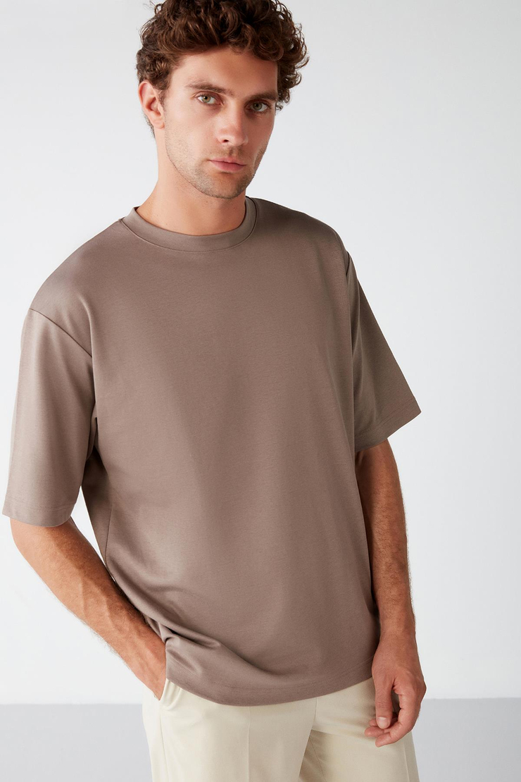 JOEL Basic Oversize Vizon  T-Shirt