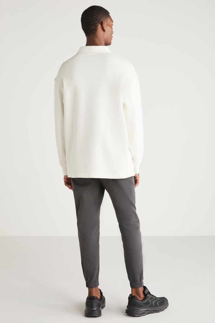 JOHN Basic Relaxed Vanilya Tekli Sweatshirt