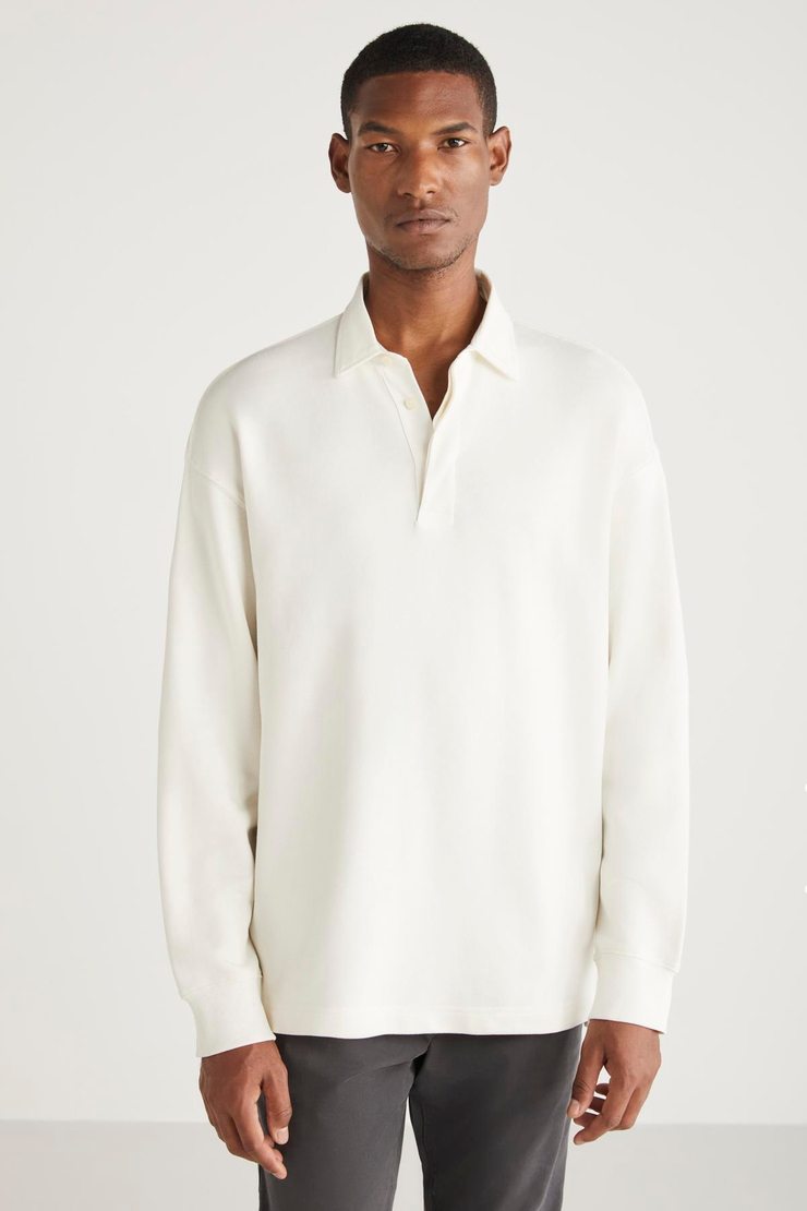 JOHN Basic Relaxed Vanilya Tekli Sweatshirt