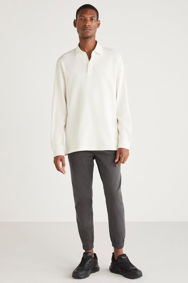 JOHN Basic Relaxed Vanilya Tekli Sweatshirt