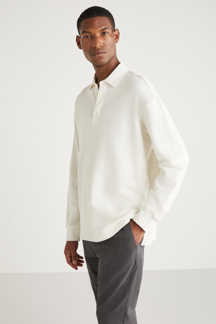 JOHN Basic Relaxed Vanilya Tekli Sweatshirt