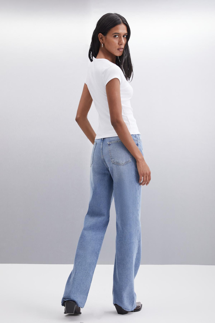 JONIDA Jogger Regular Jogger Mavi Tekli Jeans
