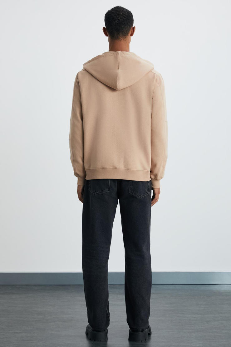 JOSIP Erkek Pamuk-Polyester Taba Sweatshirt