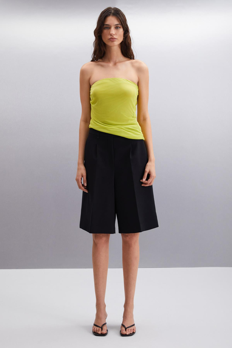JOVANKA Basic Slim Lime Tekli Bluz