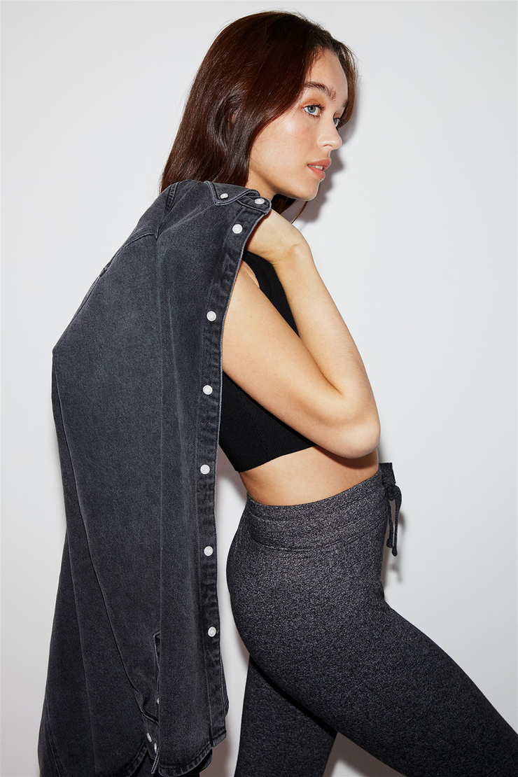 JUDY Dokuma Slim Fit Antrasit  Tayt