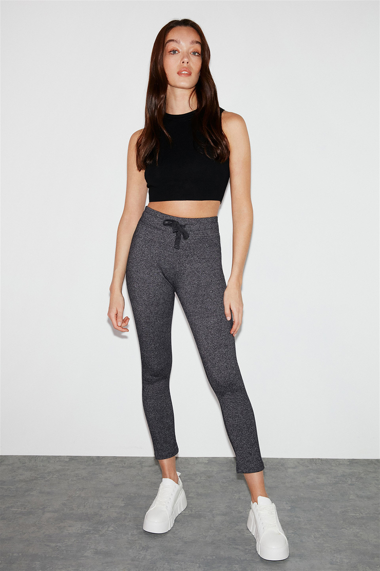 JUDY Dokuma Slim Fit Antrasit  Tayt