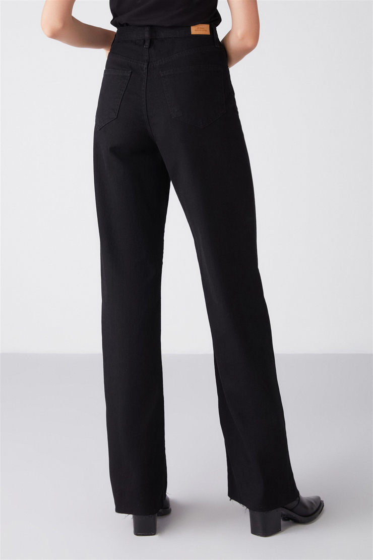 JULIET Denim Wide Leg Siyah  Jeans