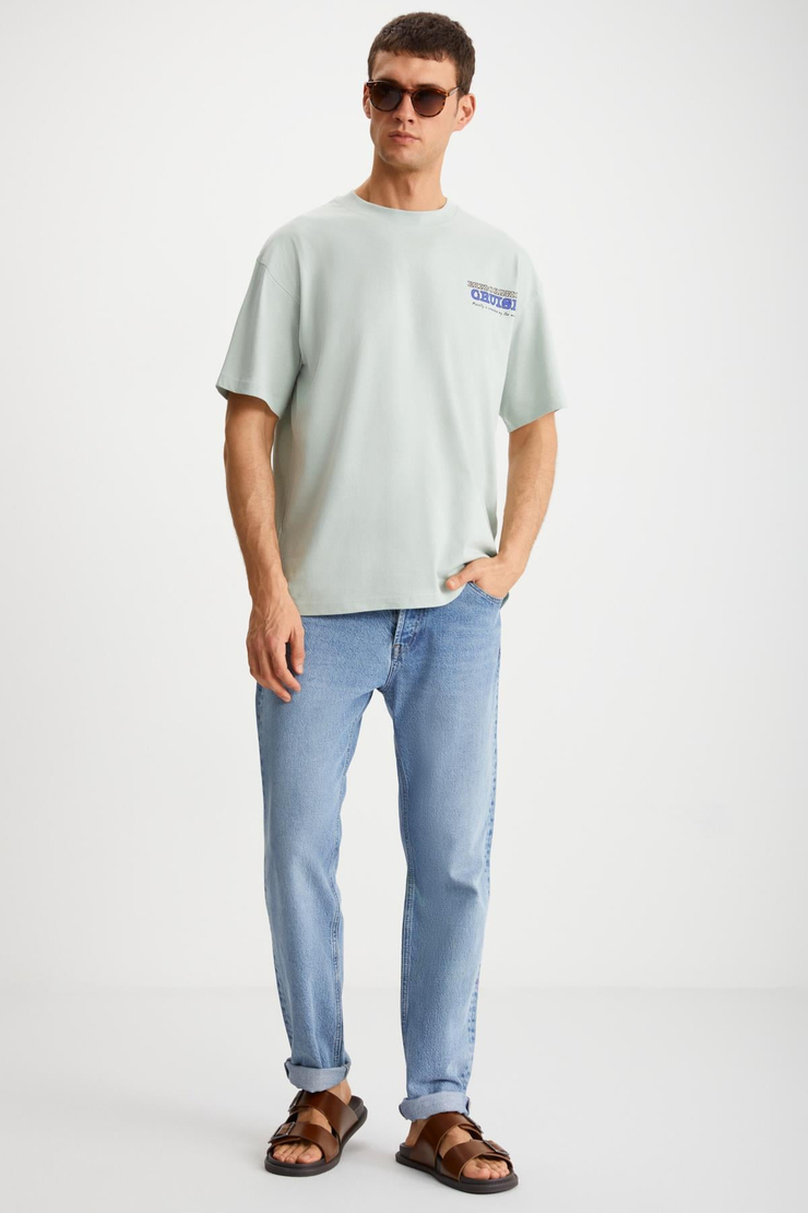 KAISEN Basic Regular Yeşil Tekli T-Shirt