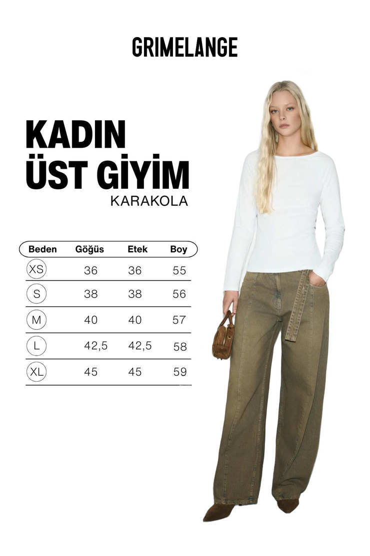 KARAKOLA Kadın Organik Pamuklu Kayık Yaka Reglan Kol Slim Fit Beyaz Bluz