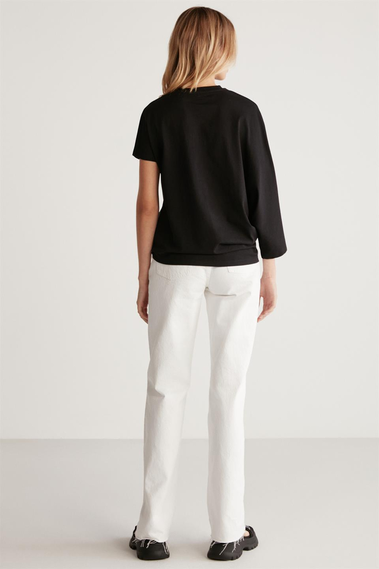 KATIE Örme Relaxed Siyah  T-Shirt