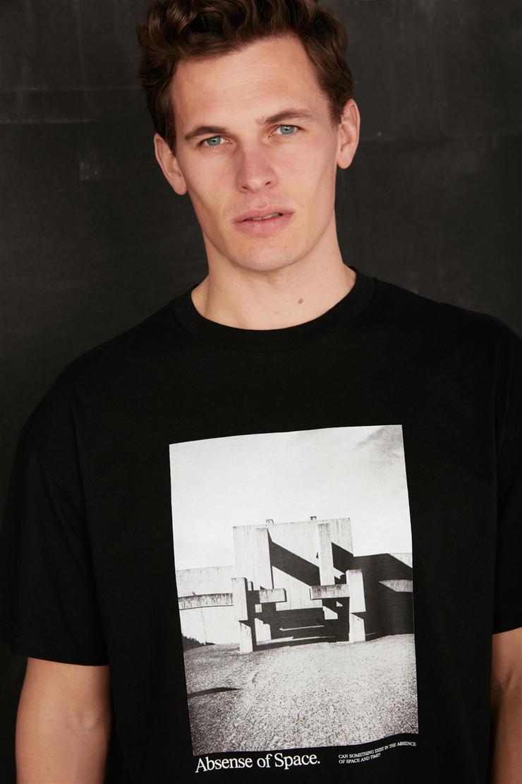 KEITH Örme Oversize Siyah Tekli T-Shirt