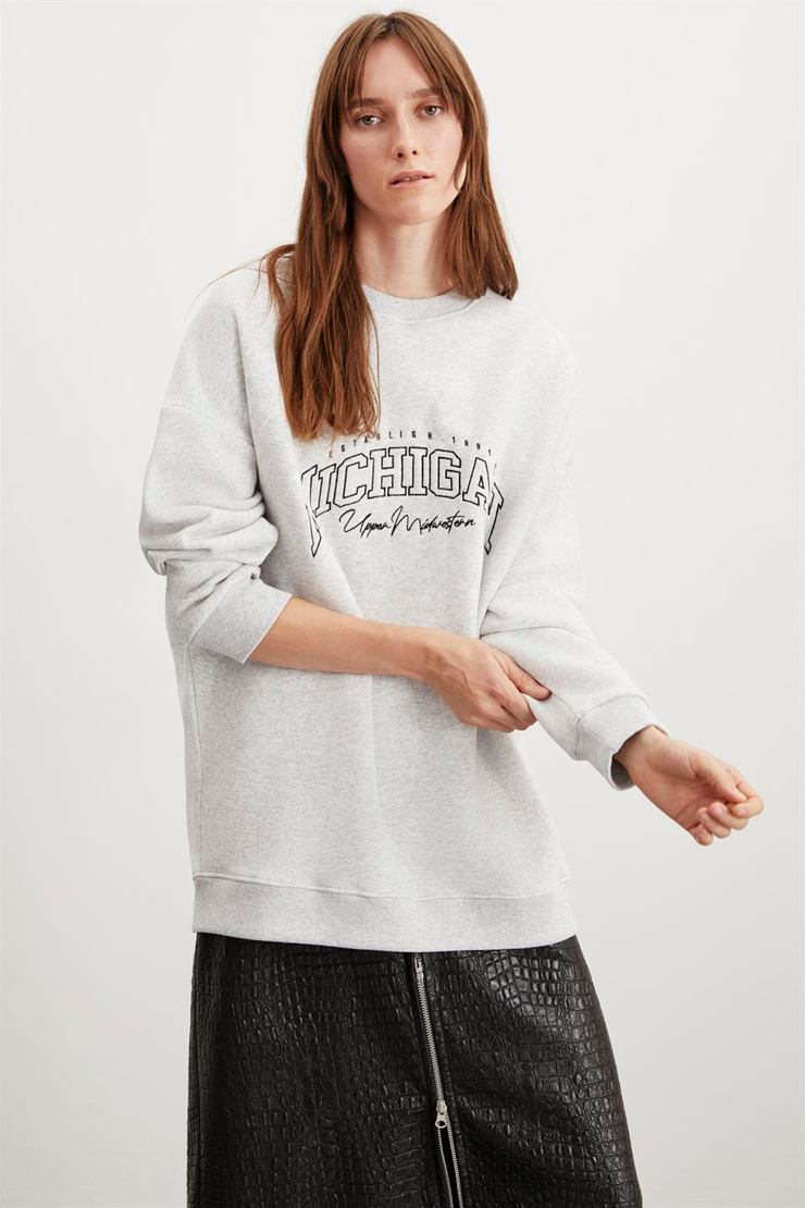 LACEY  Oversize Grimelanj Tekli Sweatshirt