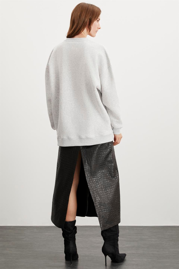 LACEY  Oversize Grimelanj Tekli Sweatshirt