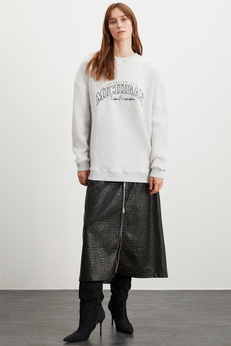 LACEY  Oversize Grimelanj Tekli Sweatshirt