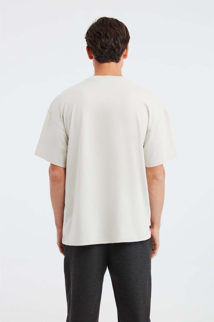 LANDSCAPE Örme Oversize Taş Rengi  T-Shirt