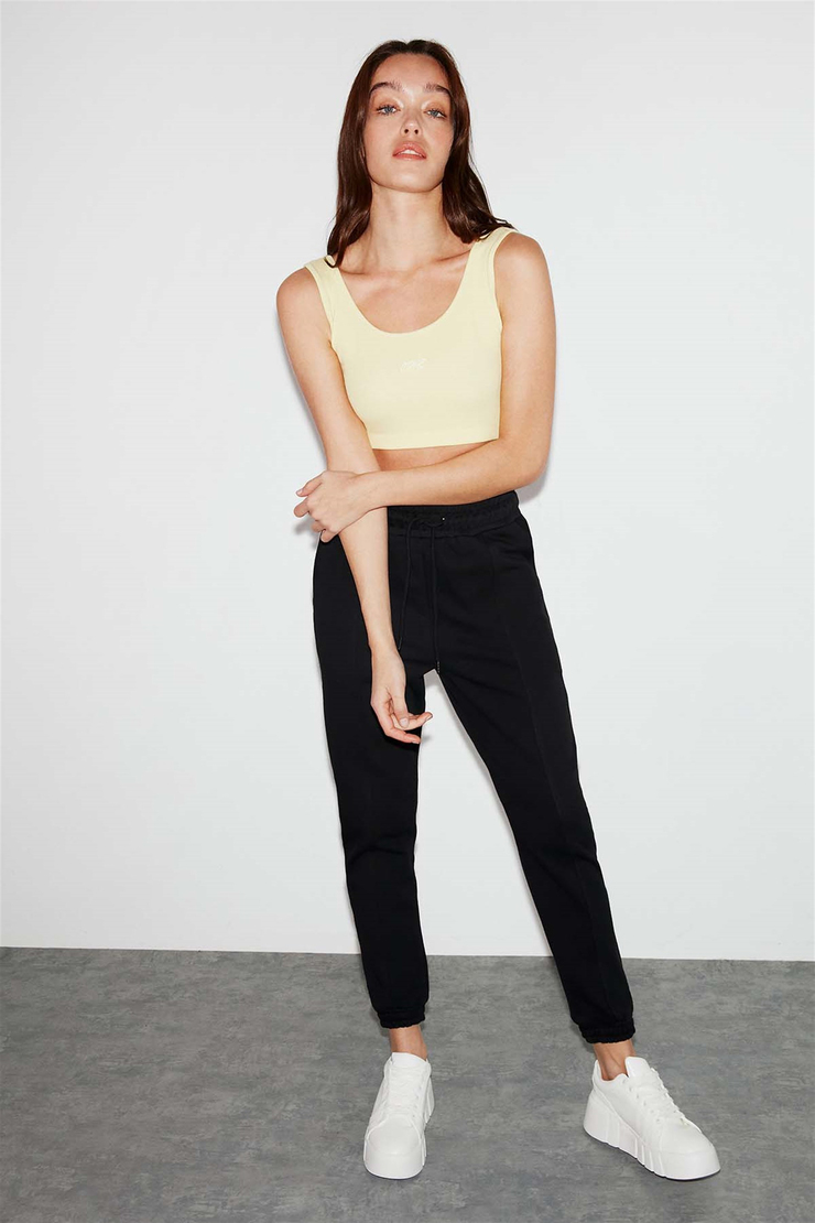 LAWRENCE Örme Comfort Fit Siyah  Eşofman Altı