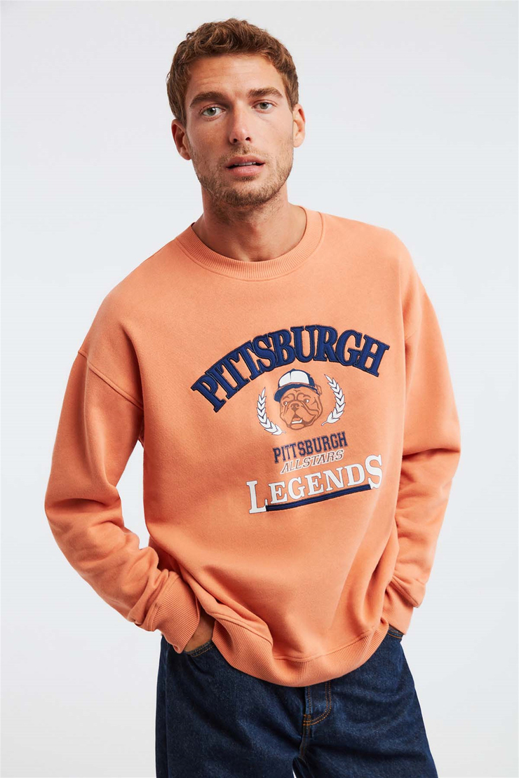LEGENDS Örme Oversize Turuncu  Sweatshirt